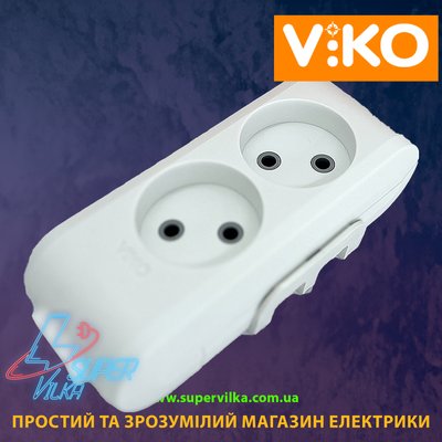 Колодка 2 гнізда без заземлення VIKO 502 фото